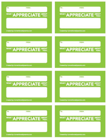 Appreciation Cards For Work - Free PDF